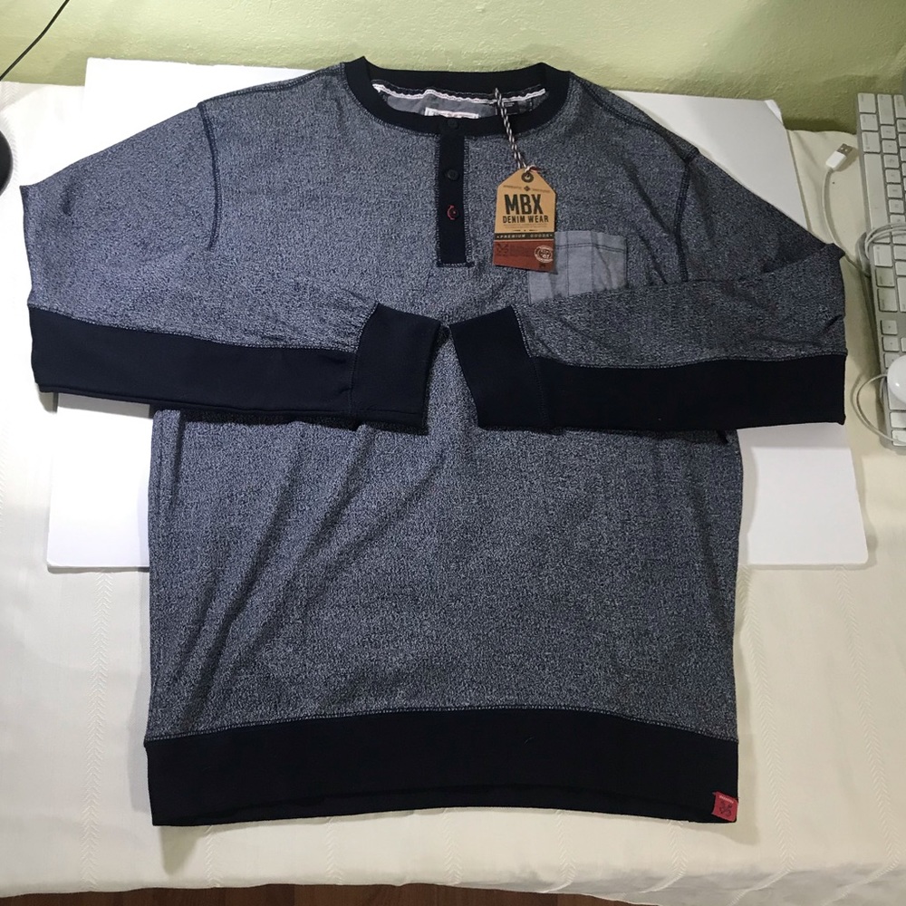 Men’s Navy Sweatshirt Size XL MBX Denim Wear